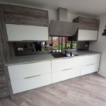 glass backsplash mirror