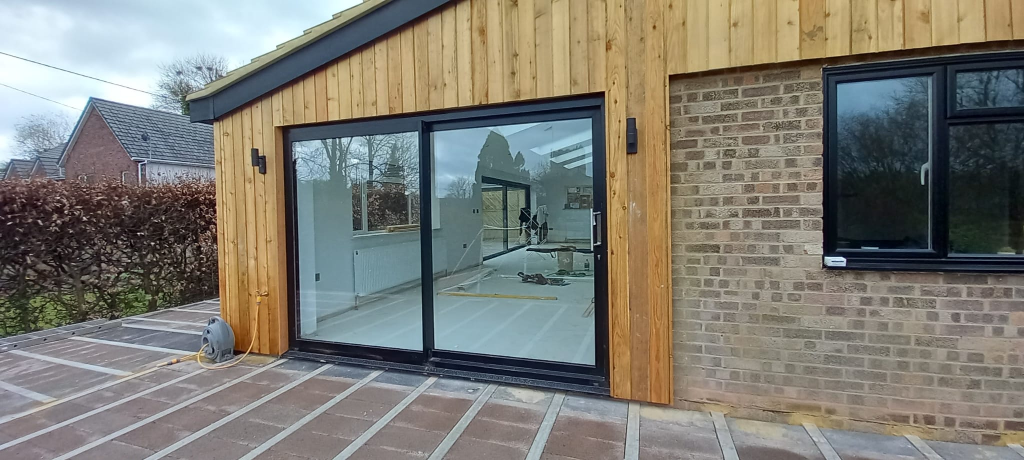 Black sliding Aluminium Patio door